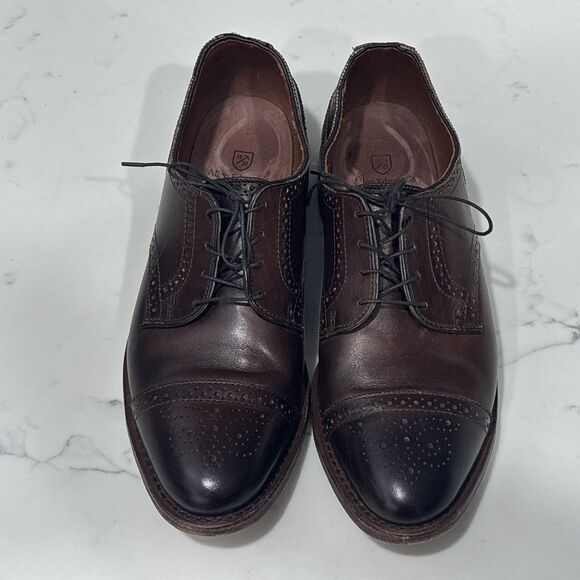 Allen Edmonds Strand Leather Cap Toe Oxford Mens 10.5 D Brown Dress Shoes main image 5